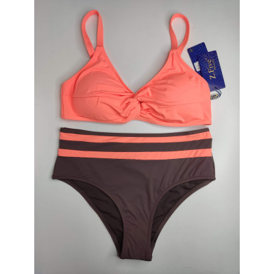 Купальник мягкая чашка без косточек, высокие трусы 86334-М Z.Five Персиковый Купальник мягкая чашка без косточек, высокие трусы 86334-М Z.Five Персиковый